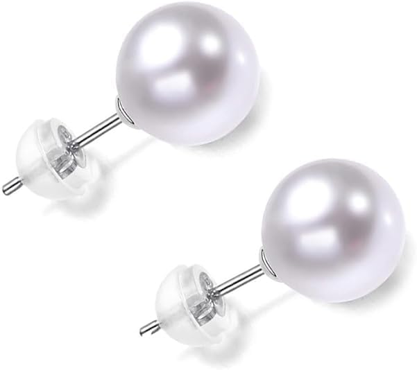 18K Gold Pearl Earrings - Mother's Day, Anniversary, Birthday, Christmas, Valentine's Jewelry Gifts for Mom, Wife, Women, Her