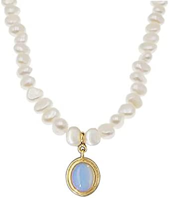 NONNYL Pearl Necklace for Women Gifts Sterling Silver Genuine White Freshwater Cultured Pearls Pendant Necklaces- Christmas Gifts for Mom Wife Girlfriend Her, Anniversary Birthday Fine Jewelry NO1148